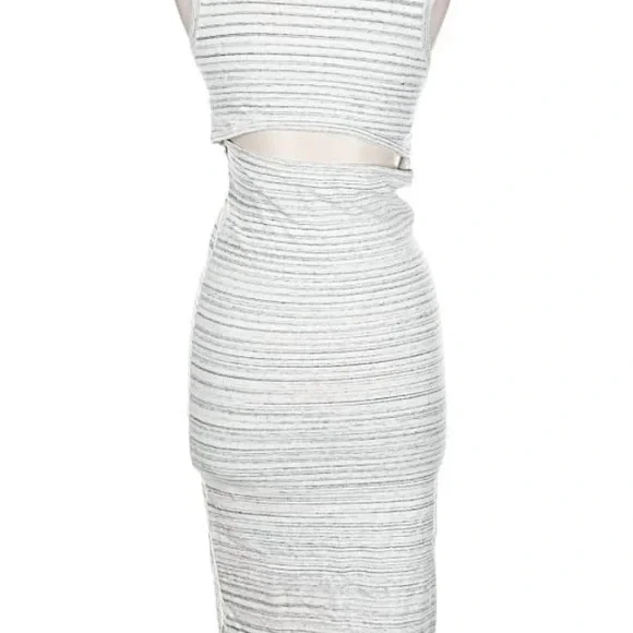 Express Heather Gray Midi Dress - Picture 3 of 6